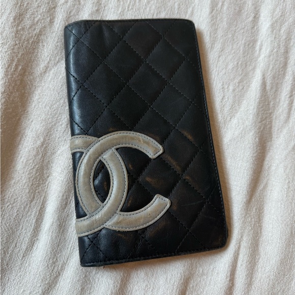 Vintage CHANEL black lambskin wallet - Picture 1 of 15